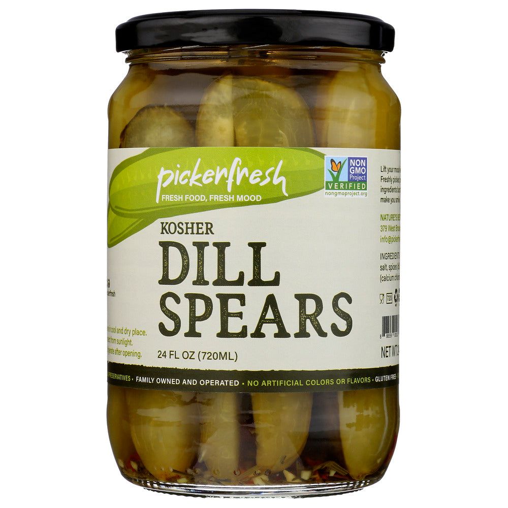 PICKERFRESH: Kosher Dill Spears Pickles, 24 oz