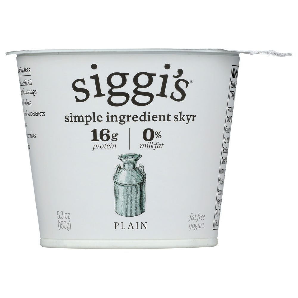 SIGGI'S: Yogurt Strained Non-Fat Icelandic Style Skyr Plain, 5.3 oz