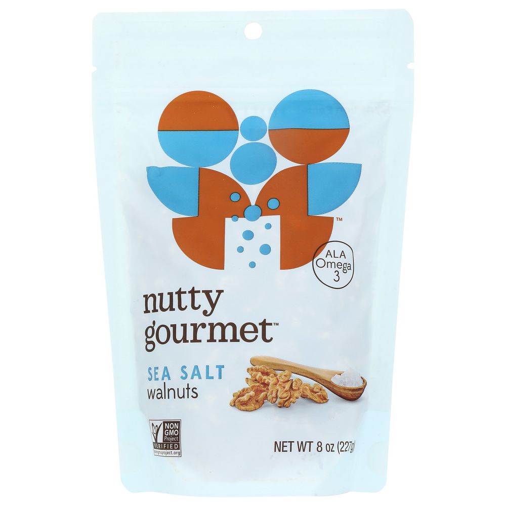 THE NUTTY GOURMET: Nut Walnut Sea Salt, 8 oz