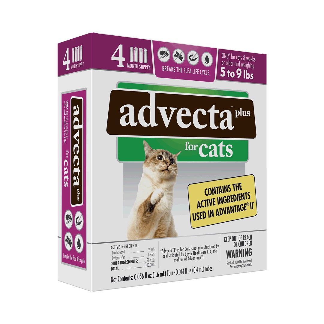 ADVECTA: Plus Flea Protection for Cats 5 to 9 Lbs, 4 do - #tag1# - #tag2#