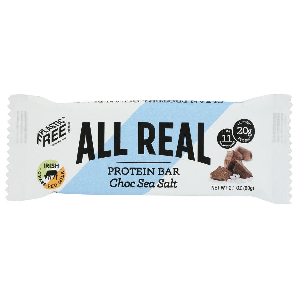 ALL REAL NUTRITION: Choc Sea Salt Protein Bar, 2.1 oz - #tag1# - #tag2#