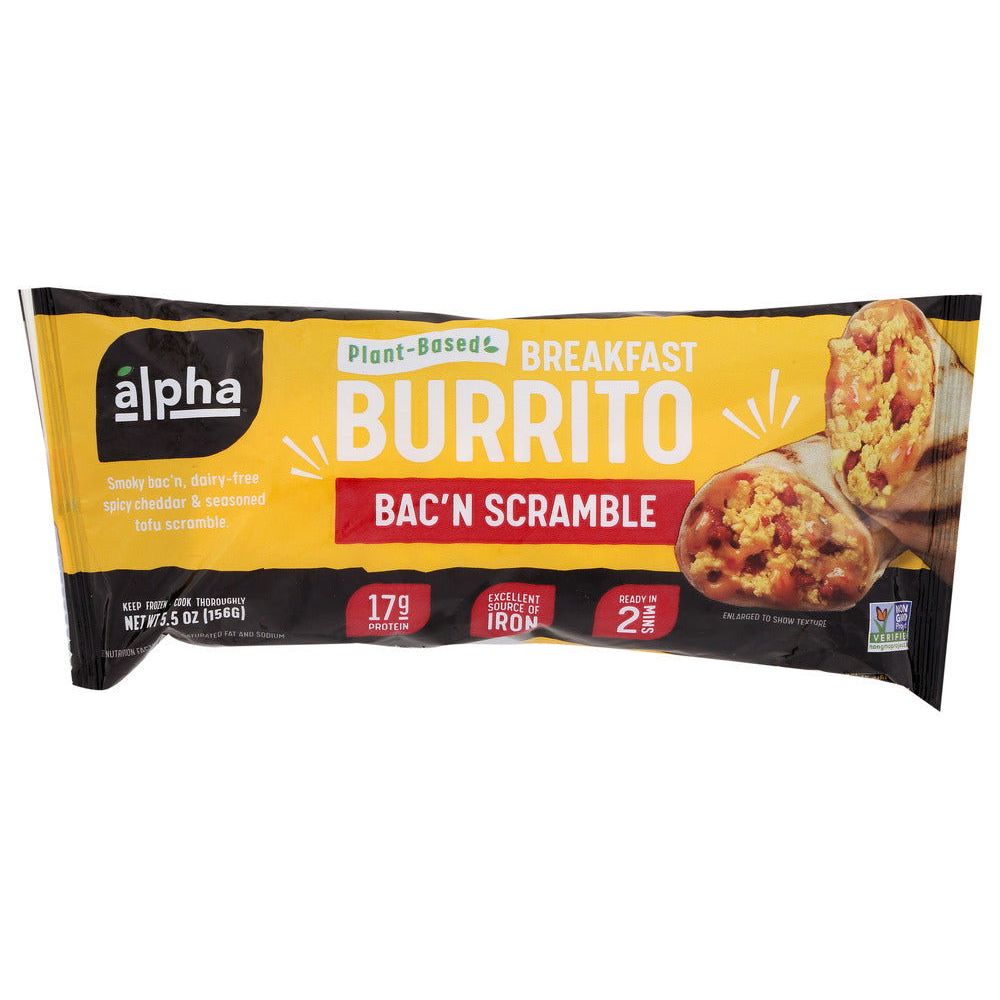 ALPHA FOODS: Bacn Scramble Burrito, 5.5 oz - #tag1# - #tag2#