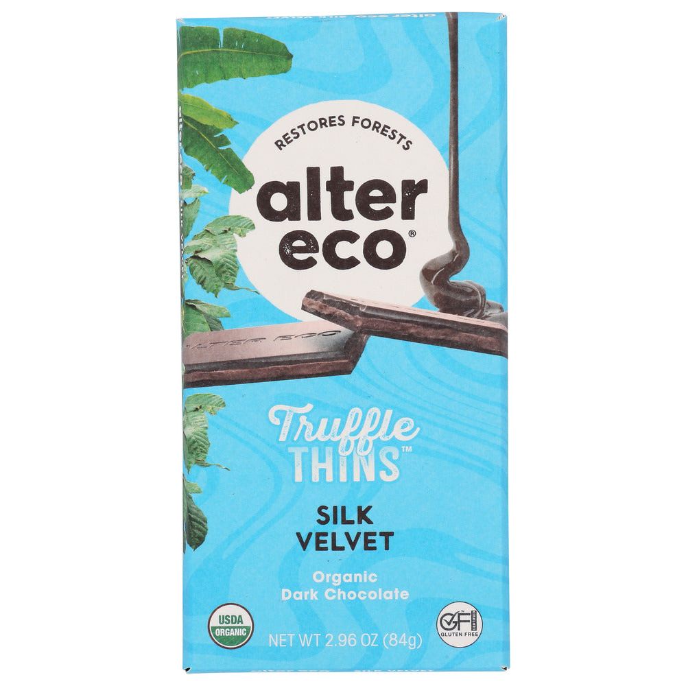 ALTER ECO: Silk Velvet Truffle Thins Chocolate Bar, 2.96 oz - #tag1# - #tag2#