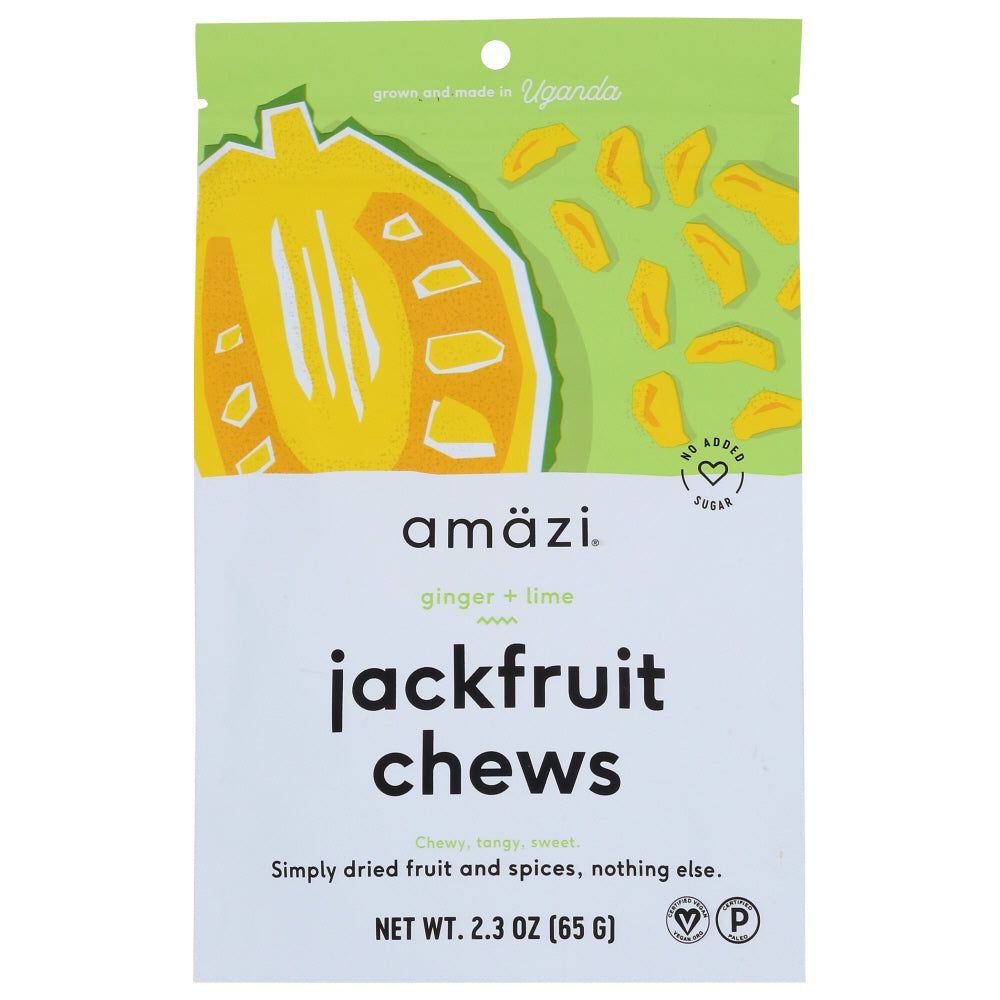 AMAZI FOODS: Ginger Lime Jackfruit Chews, 2.3 oz - #tag1# - #tag2#