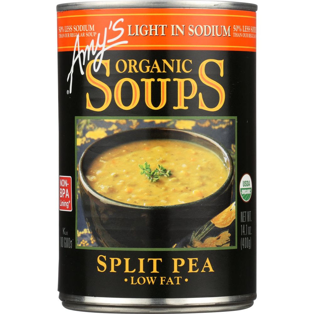 AMY'S: Organic Soup Low Fat Light In Sodium Split Pea, 14.1 oz - #tag1# - #tag2#