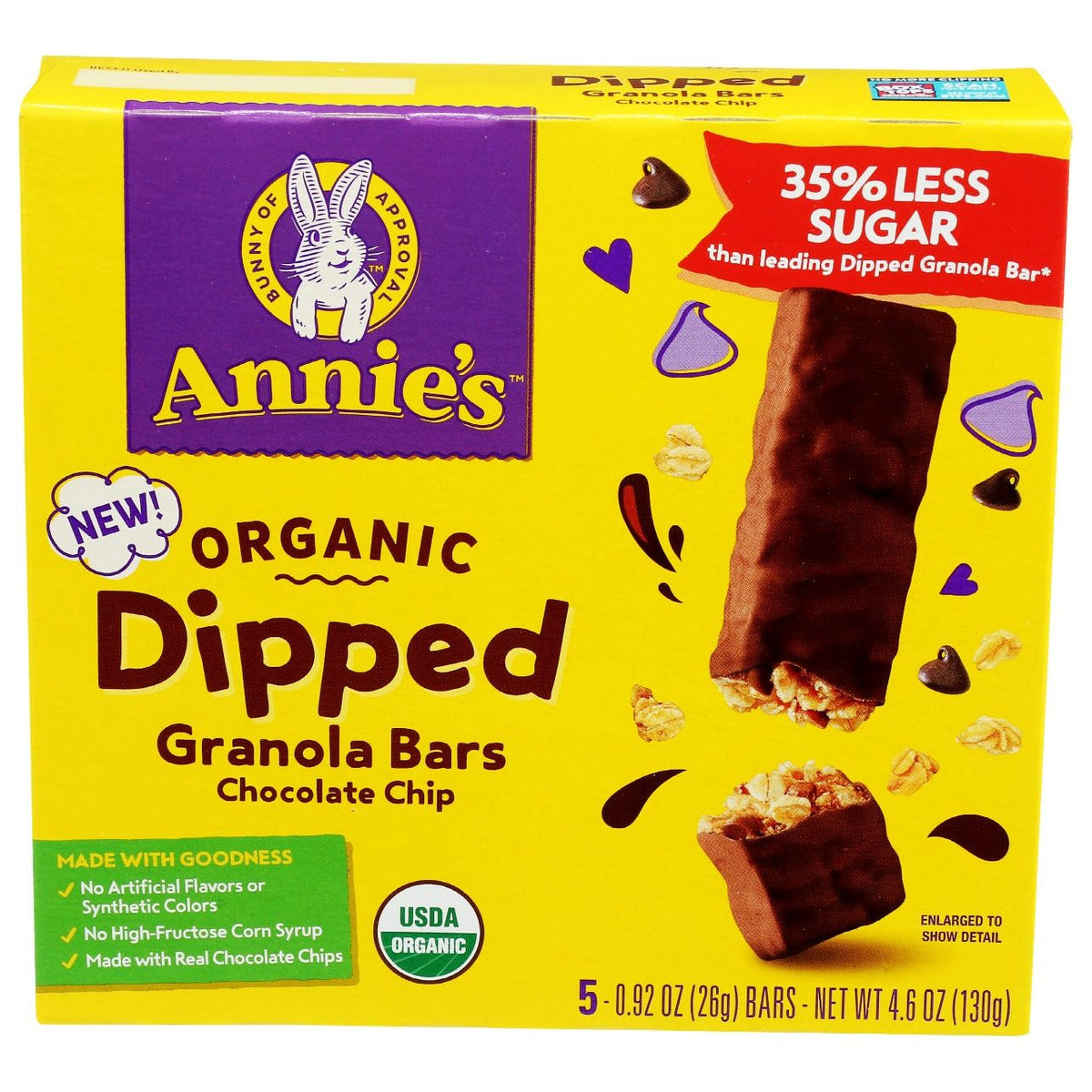 ANNIES HOMEGROWN: Bar Choc Dip Granola 5Pk, 4.6 oz - #tag1# - #tag2#