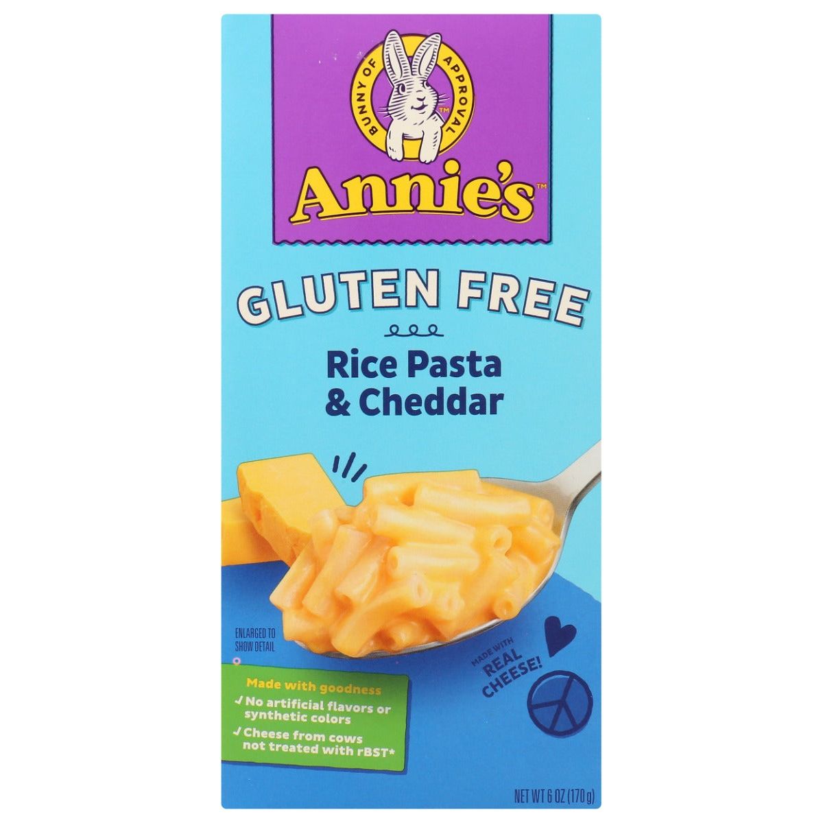 ANNIES HOMEGROWN: Gluten Free Rice Pasta and Cheddar Mac, 6 oz - #tag1# - #tag2#