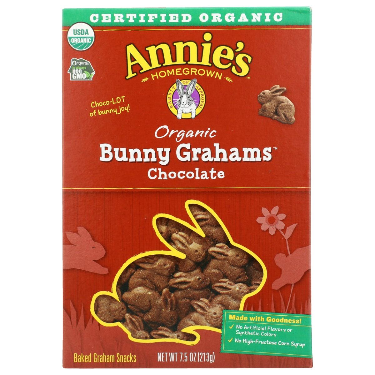 ANNIES HOMEGROWN: Organic Chocolate Bunny Grahams, 7.5 oz - #tag1# - #tag2#