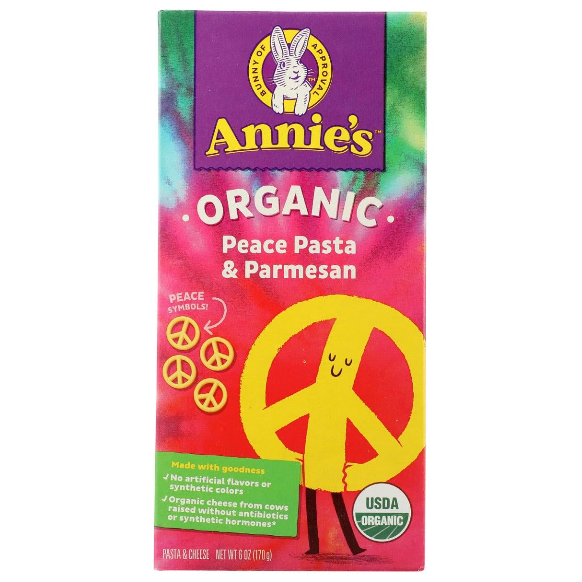 ANNIES HOMEGROWN: Organic Peace Pasta and Parmesan Mac and Cheese, 6 oz - #tag1# - #tag2#