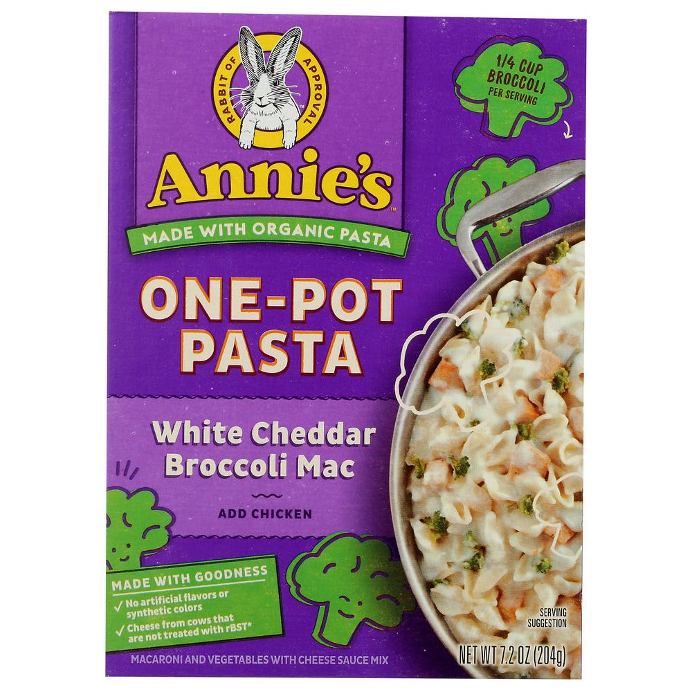 ANNIES HOMEGROWN: White Cheddar Broccoli Mac One Pot Pasta, 7.2 oz - #tag1# - #tag2#