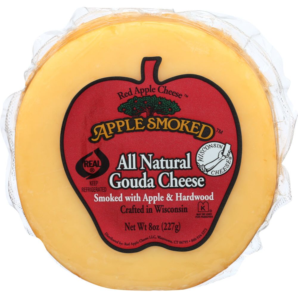 APPLE SMOKED CHEESE: Smoked Gouda Cheese, 8 oz - #tag1# - #tag2#