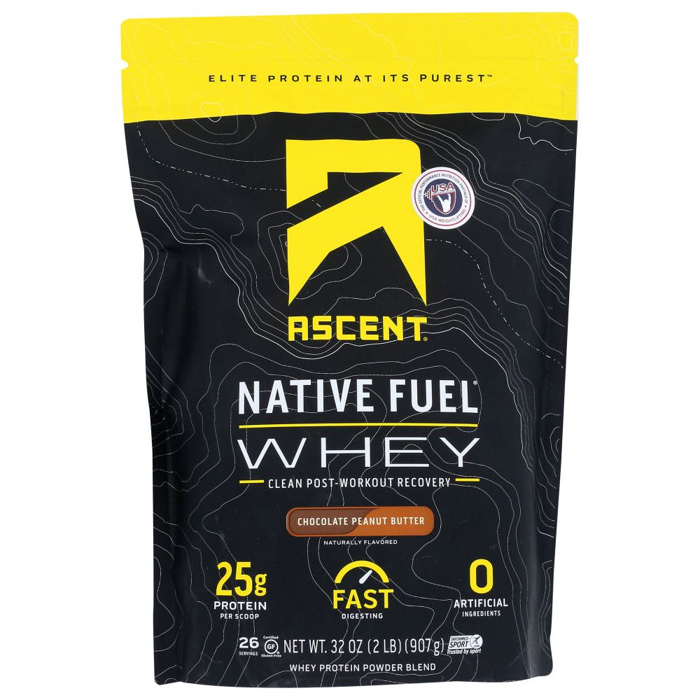ASCENT: Whey Protn Ntive Choc Pb, 2 lb - #tag1# - #tag2#