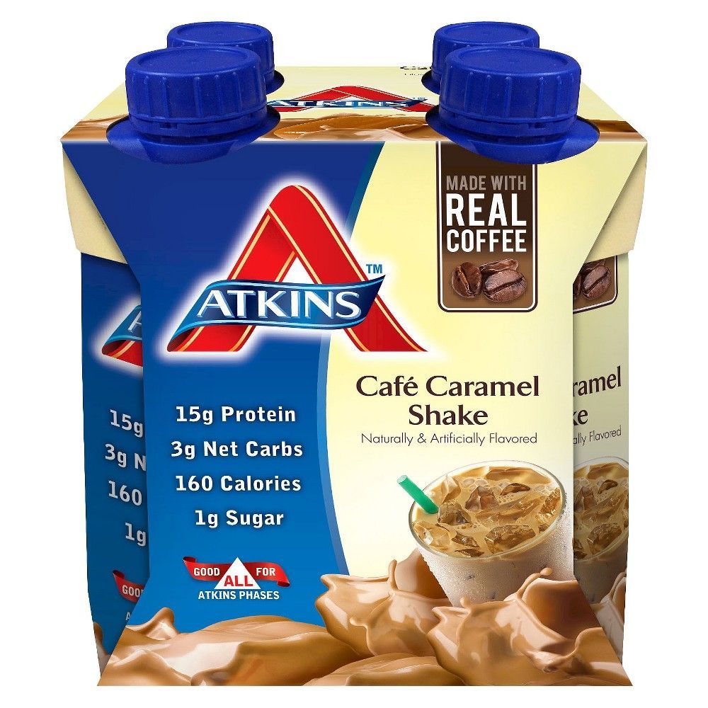 ATKINS NUTRITIONAL: Cafe Caramel Shake 4 Ct, 44 fo - #tag1# - #tag2#