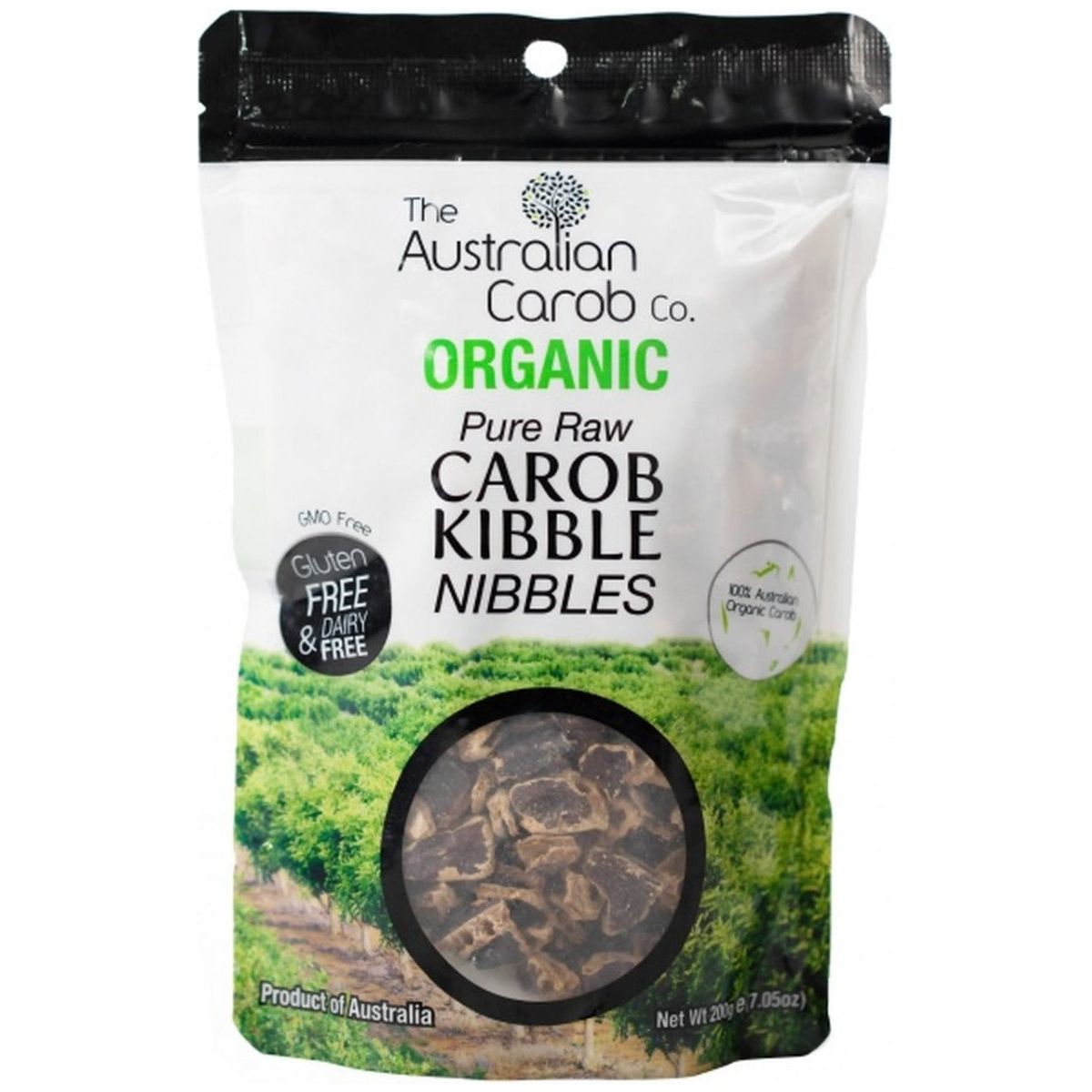 AUSTRALIAN CAROB CO: Pure Raw Carob Kibble Nibbles, 7.05 oz - #tag1# - #tag2#