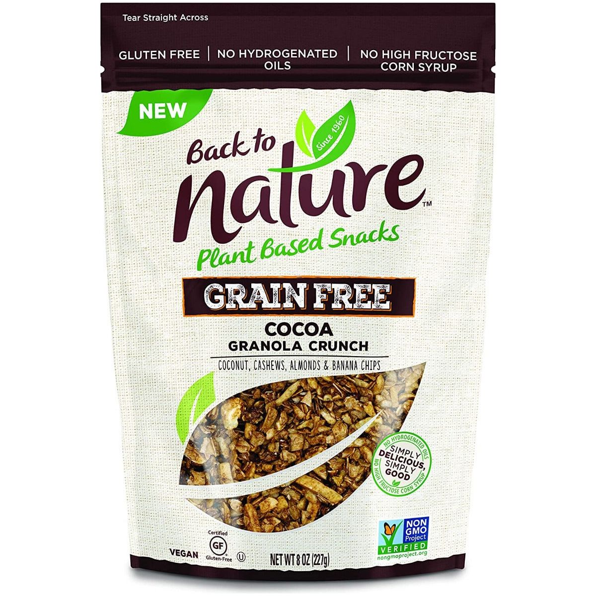 BACK TO NATURE: Cocoa Granola Crunch Grain Free, 8 oz - #tag1# - #tag2#