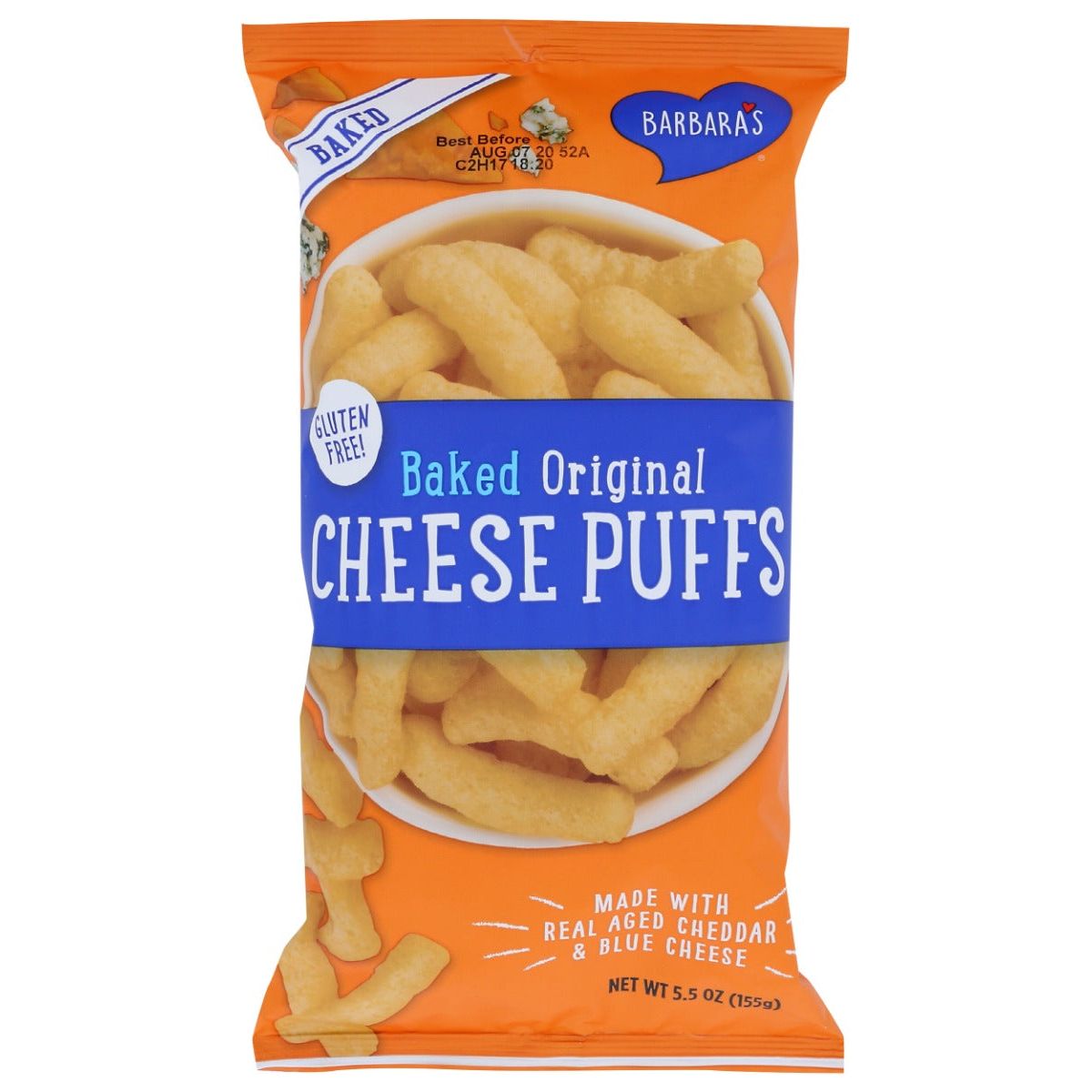 BARBARAS: Baked Original Cheese Puffs, 5.5 oz - #tag1# - #tag2#