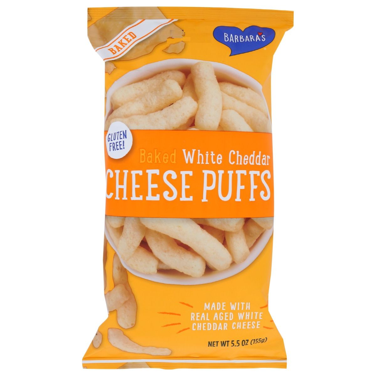 BARBARA'S BAKERY: Cheese Puffs Baked White Cheddar, 5.5 oz - #tag1# - #tag2#