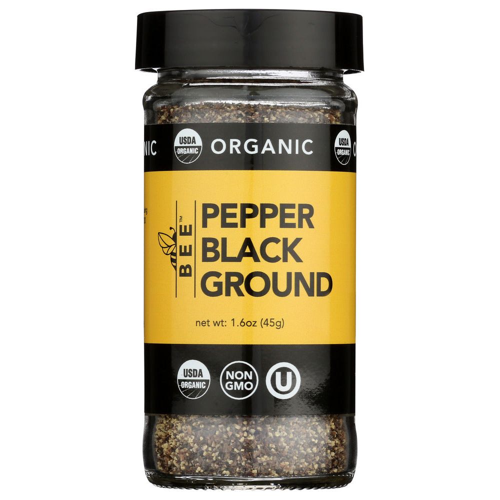 BEE SPICES: Organic Pepper Black Ground, 1.6 oz - #tag1# - #tag2#