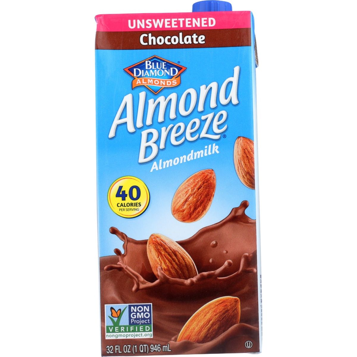 BLUE DIAMOND: Shelf Stable Unsweetened Chocolate Almondmilk, 32 fo - #tag1# - #tag2#