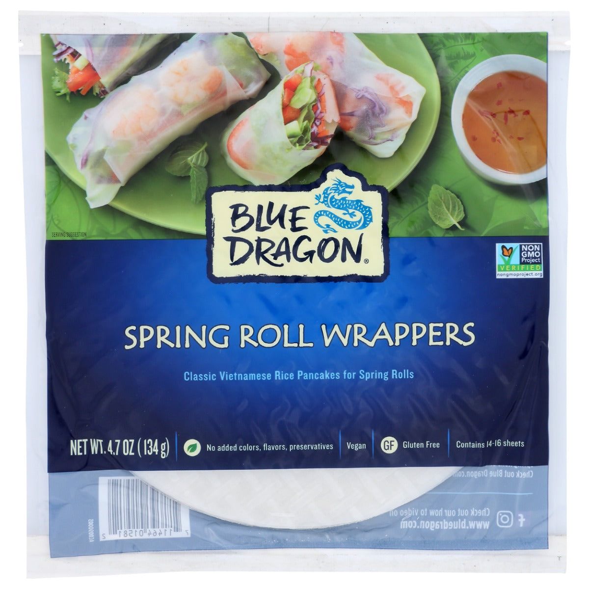 BLUE DRAGON: Spring Roll Wrappers, 4.7 oz - #tag1# - #tag2#