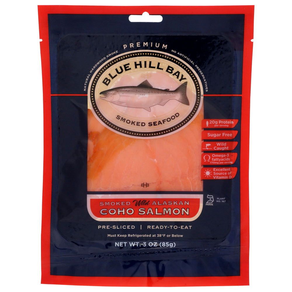BLUE HILL BAY: Smoked Wild Coho Salmon, 3 oz - #tag1# - #tag2#