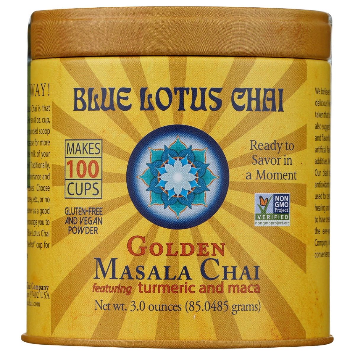 BLUE LOTUS CHAI: Golden Masala Chai, 3 oz - #tag1# - #tag2#