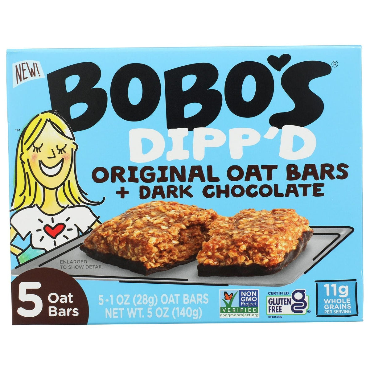 BOBOS OAT BARS: Dippd Original Oat Bar Plus Dark Chocolate, 5 oz - #tag1# - #tag2#
