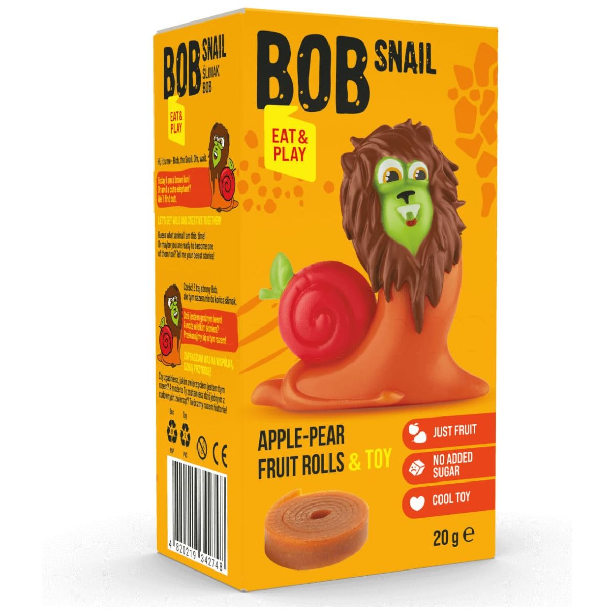 BOB SNAIL: Apple Pear Fruit Rolls and Toy, 2 pk - #tag1# - #tag2#
