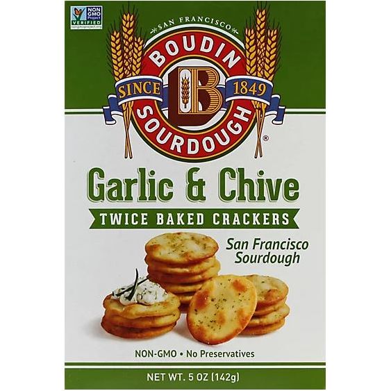 BOUDIN SOURDOUGH: Garlic Chive Sourdough Crackers, 5 oz - #tag1# - #tag2#
