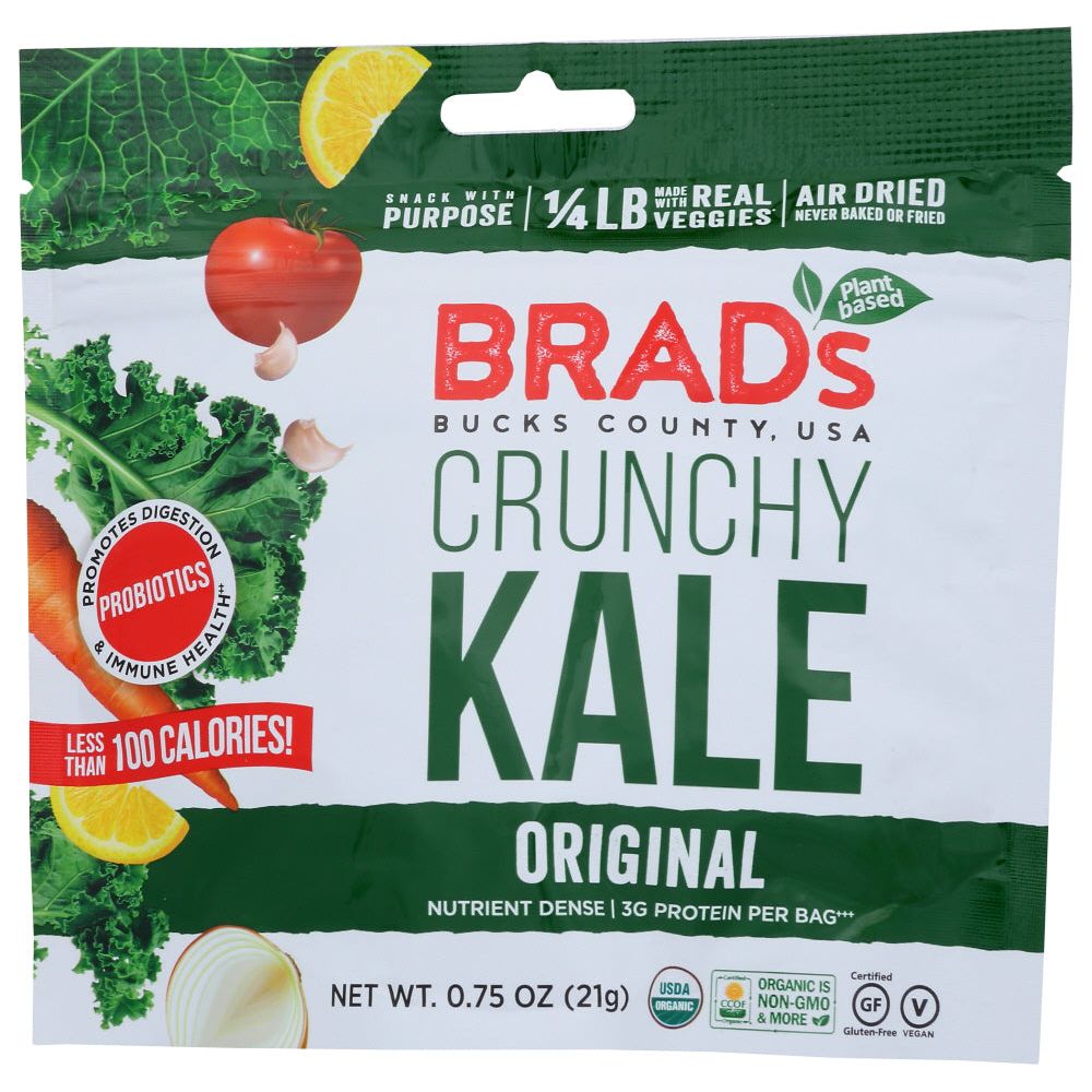 BRADS PLANT BASED: Chip Kale Orig W Probtics, 0.75 oz - #tag1# - #tag2#