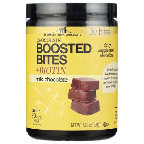 BROOKLYN BORN CHOCOLATE: Biotin Milk Chocolate Bites, 5.29 oz - #tag1# - #tag2#