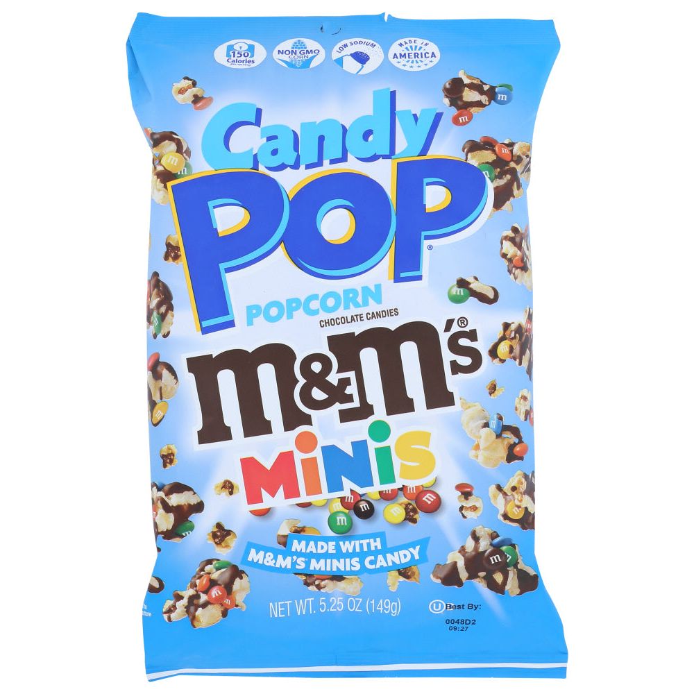 CANDY POP POPCORN: M&Ms Minis Candy Pop Popcorn, 5.25 oz - #tag1# - #tag2#