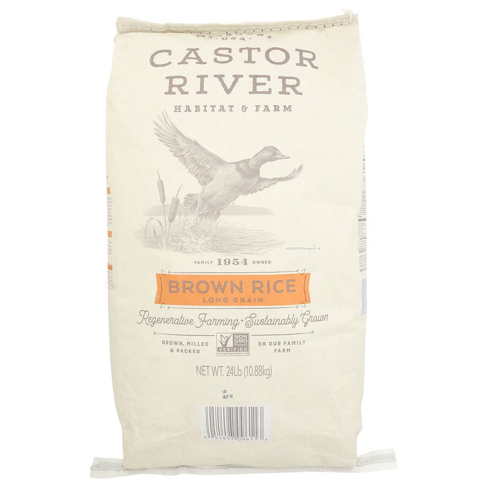 CASTOR RIVER FARMS: Long Grain Brown Rice, 24 lb - #tag1# - #tag2#