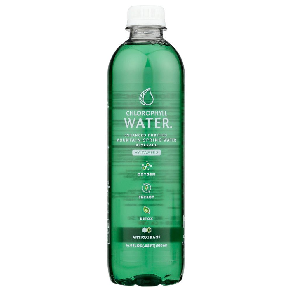 CHLOROPHYLL WATER: Purified Mountain Spring Water, 16.9 fo - #tag1# - #tag2#
