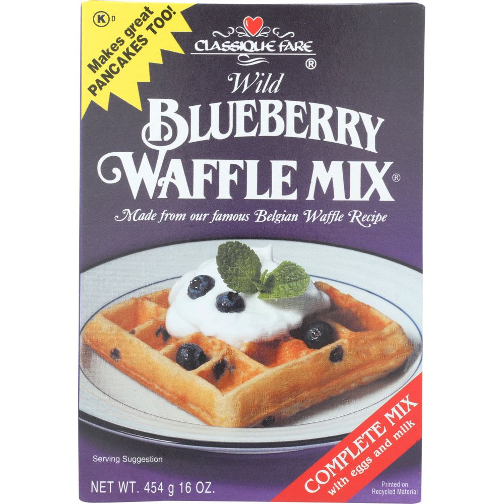 CLASSIQUE FARE: Wild Blueberry Waffle Mix, 16 oz - #tag1# - #tag2#