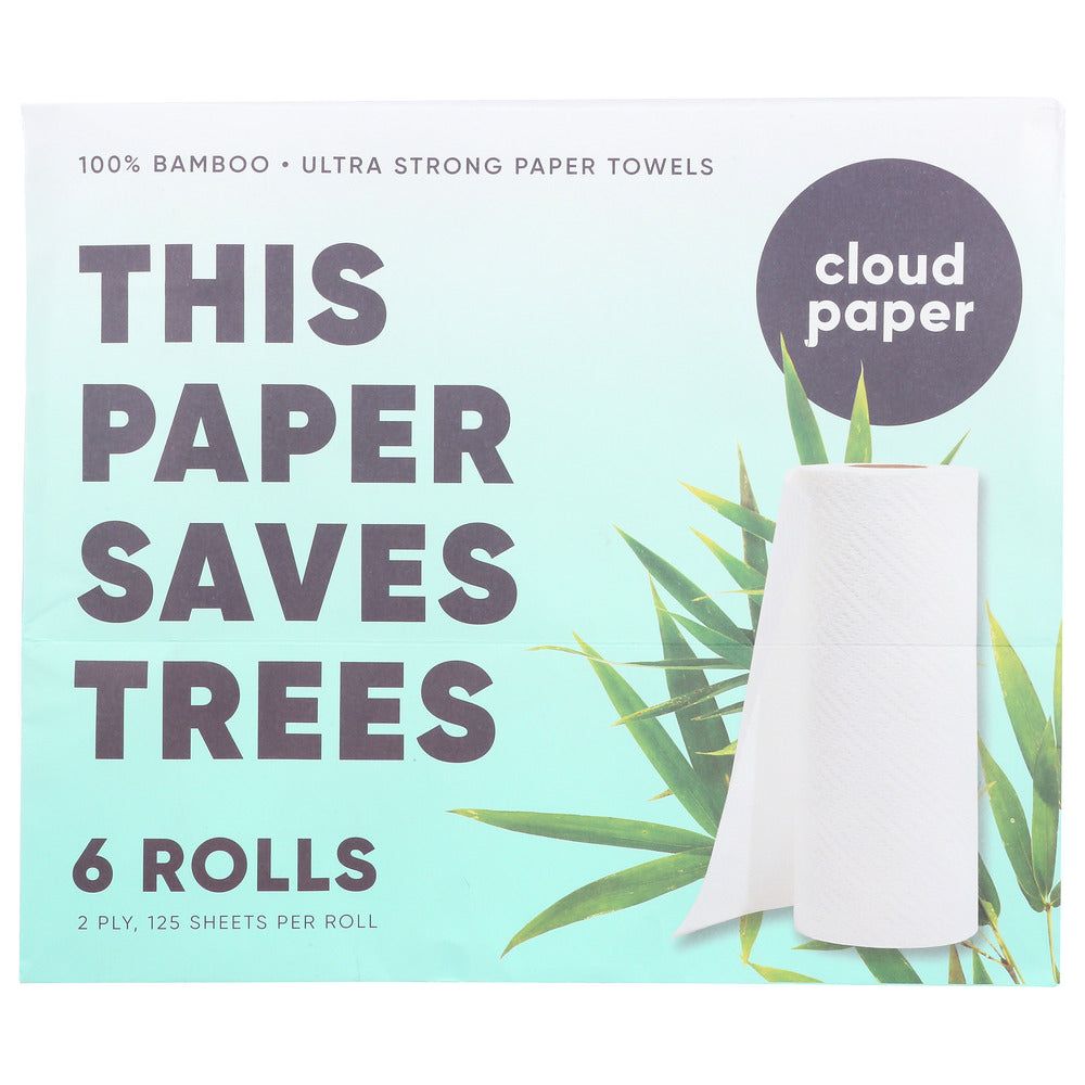 CLOUD PAPER: Towels Paper Bamboo 2ply, 12 pk - #tag1# - #tag2#