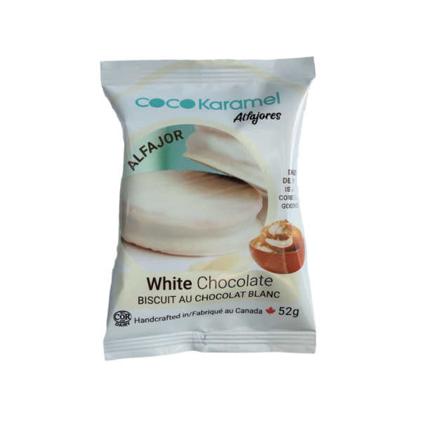 COCO KARAMEL: Alfajores White Choc, 52 gm - #tag1# - #tag2#