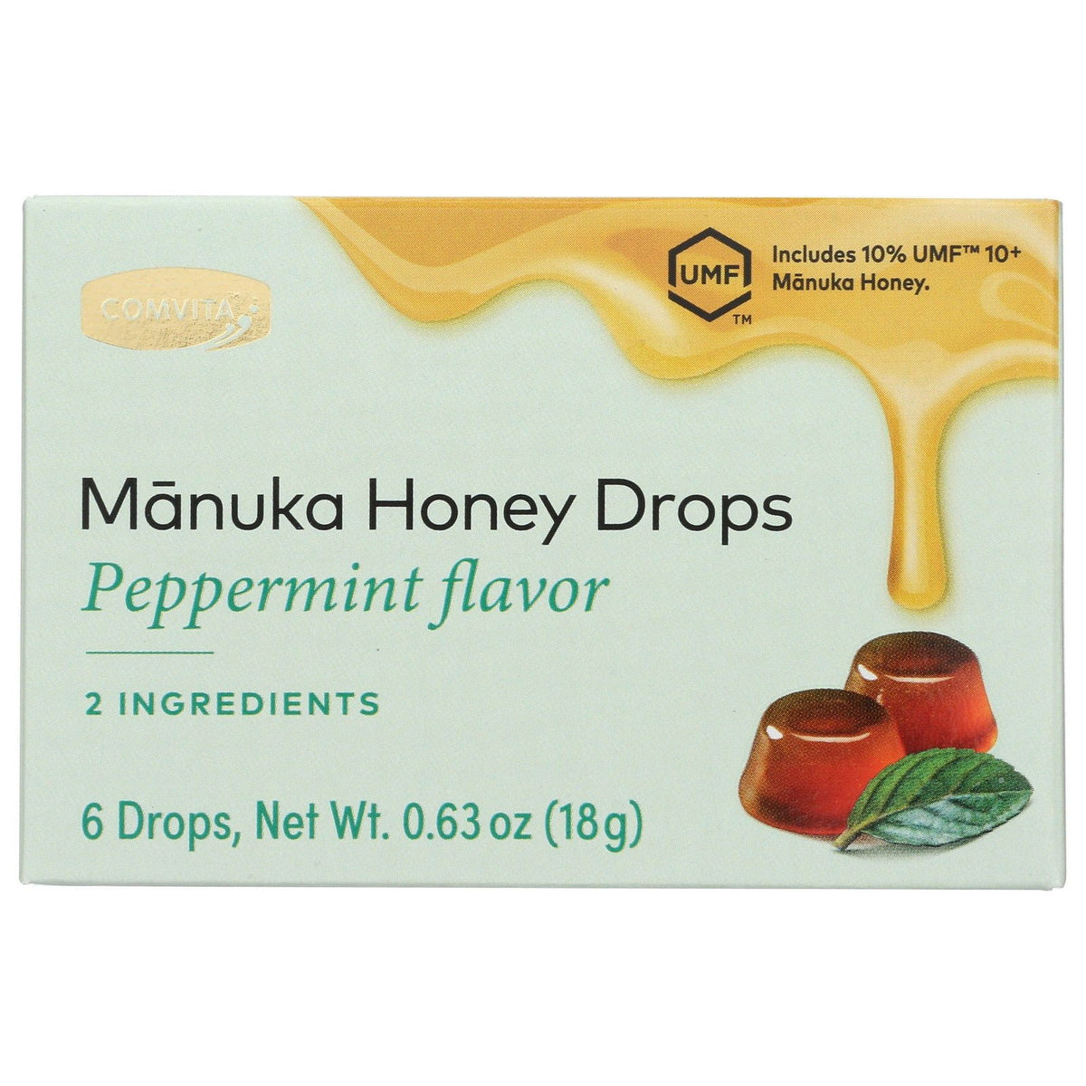 COMVITA: UMF 10+ Manuka Honey Drops with Peppermint, 6 pc - #tag1# - #tag2#