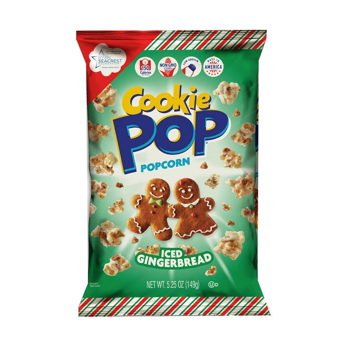 COOKIE POP POPCORN: Iced Gingerbread Cookie Pop Popcorn, 5.25 oz - #tag1# - #tag2#