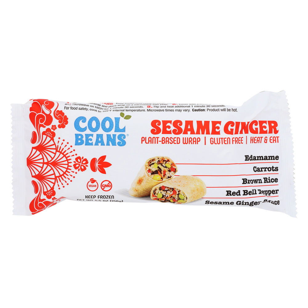 COOL BEANS: Sesame Ginger Plant Based Wrap, 5.5 oz - #tag1# - #tag2#