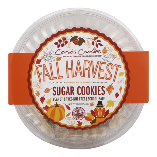 CORSOS COOKIES: Fall Harvest Sugar Cookies, 8 oz - #tag1# - #tag2#