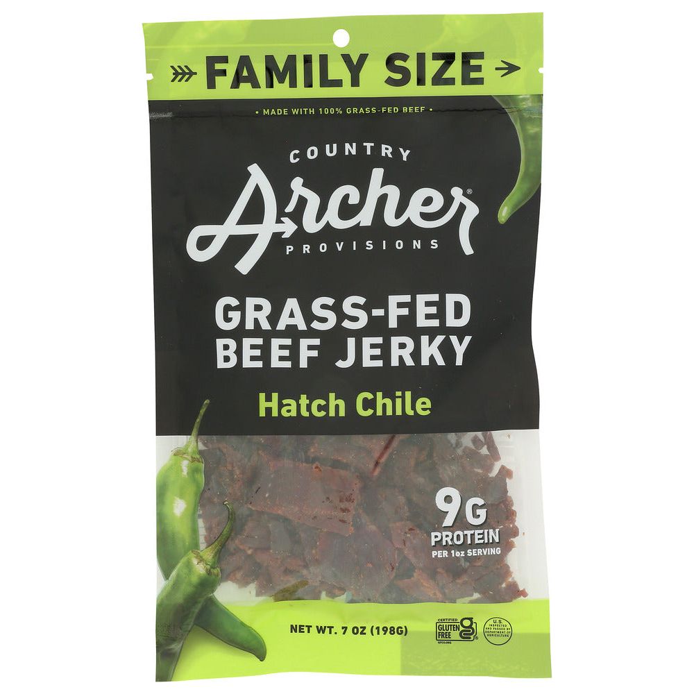 COUNTRY ARCHER: Jerky Beef Hatch Chile, 7 oz - #tag1# - #tag2#
