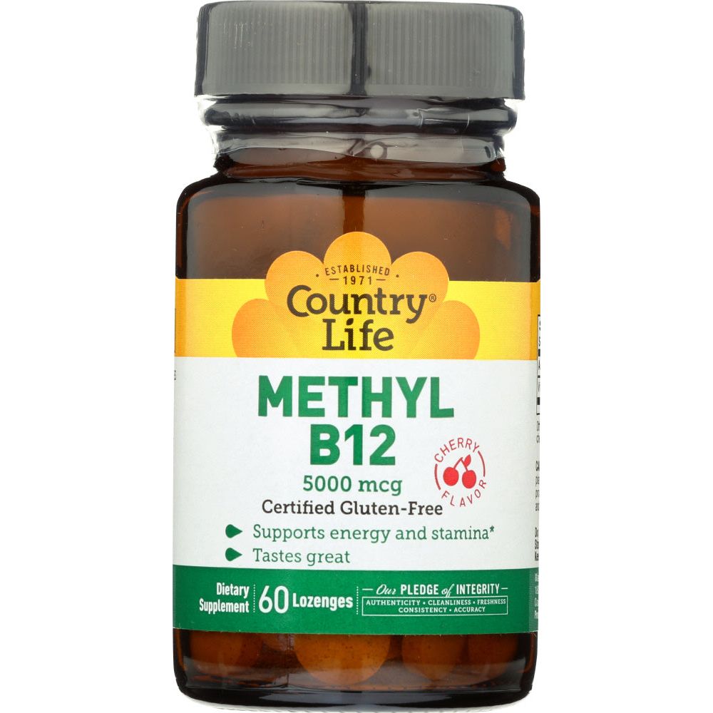 COUNTRY LIFE: Methyl B 12 5000mcg, 60 pc - #tag1# - #tag2#