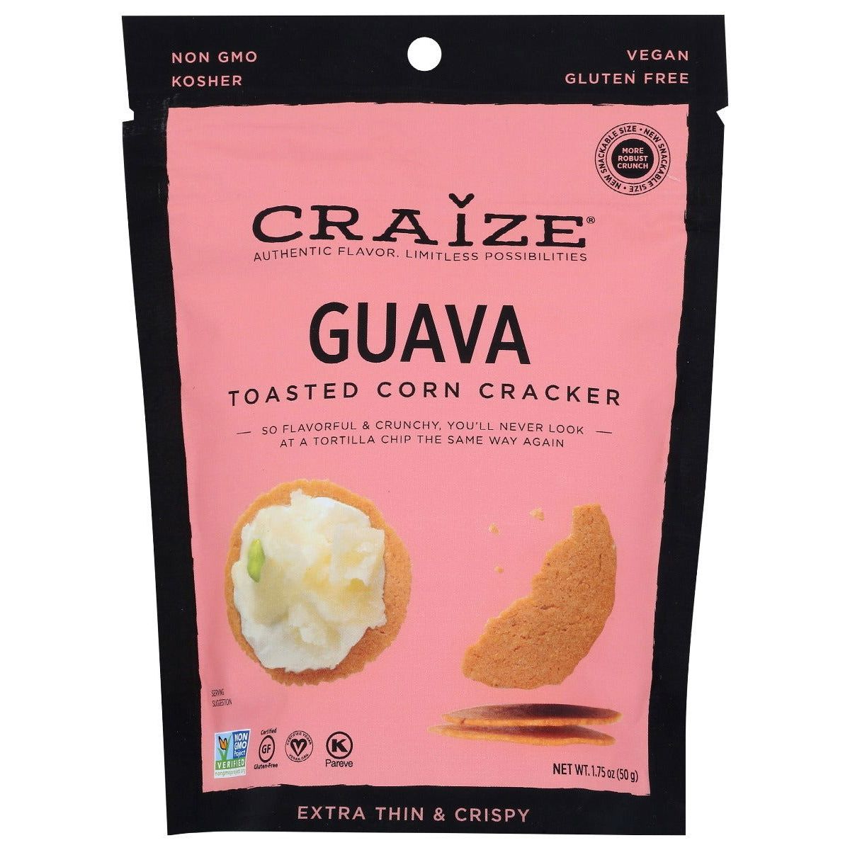 CRAIZE: Guava Toasted Corn Cracker, 1.75 oz - #tag1# - #tag2#