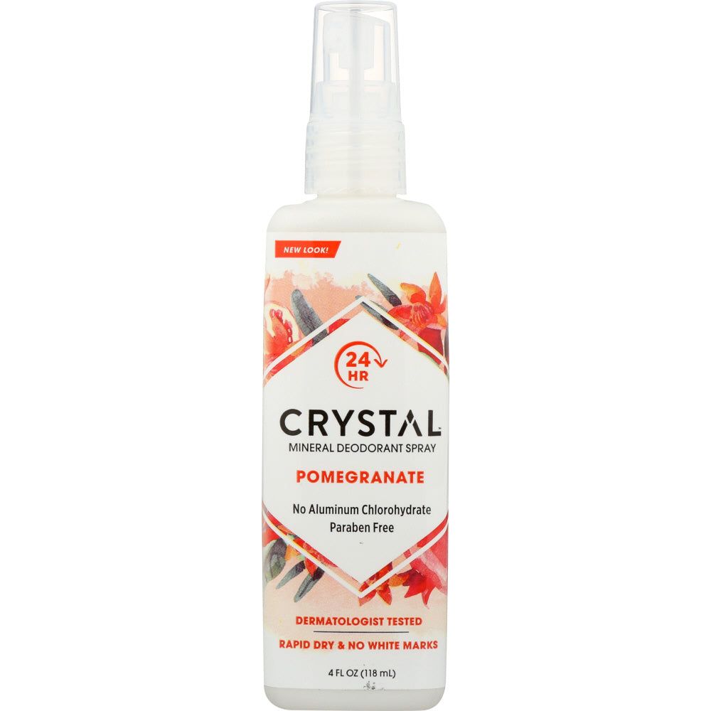 CRYSTAL ESSENCE: Mineral Deodorant Body Spray Pomegranate, 4 oz - #tag1# - #tag2#