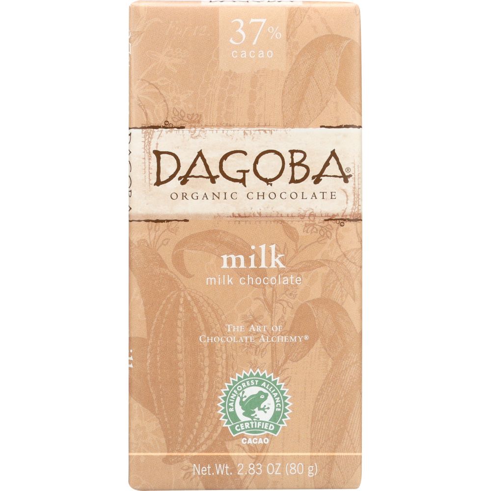 DAGOBA: Organic Chocolate Milk Chocolate Bar, 2.83 oz - #tag1# - #tag2#