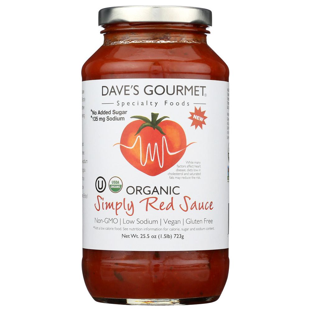 DAVES GOURMET: Simply Red Sauce, 25.5 oz - #tag1# - #tag2#