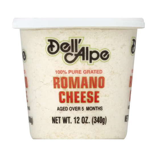 DELL ALPE: Grated Romano Cheese, 12 oz - #tag1# - #tag2#