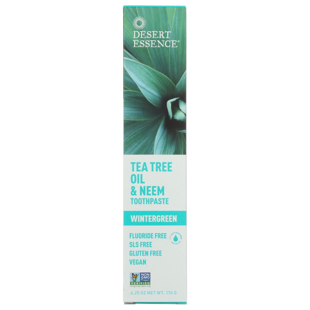 DESERT ESSENCE: Natural Tea Tree Oil and Neem Toothpaste Wintergreen, 6.25 oz - #tag1# - #tag2#