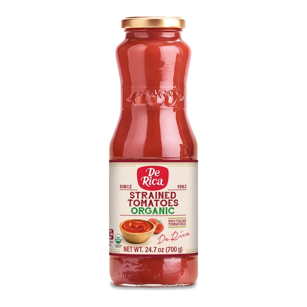 DE RICA: Organic Strained Tomatoes, 24.7 oz - #tag1# - #tag2#